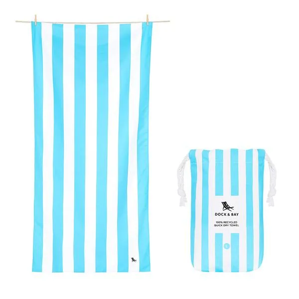 Dock & Bay Beach Towel - Cabana, Tulum Blue