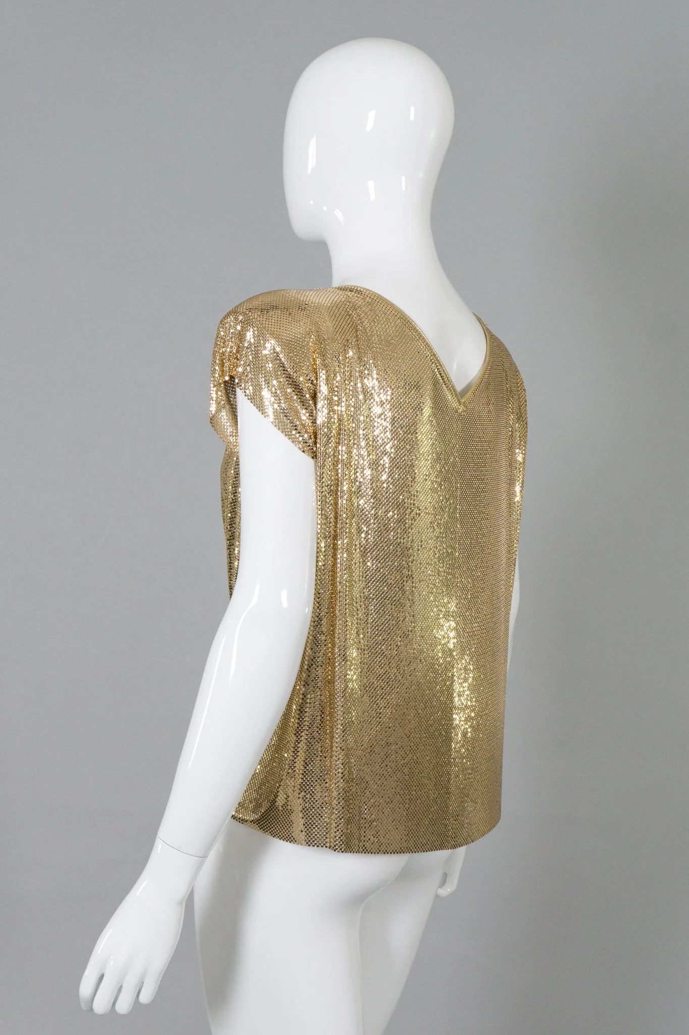 Draped Mesh Wrap Top