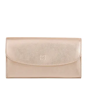 DUDU WOMEN LARGE WORLD IN COLORED LEATHER, Continental portfolio, credit cards pockets, hinge testers
