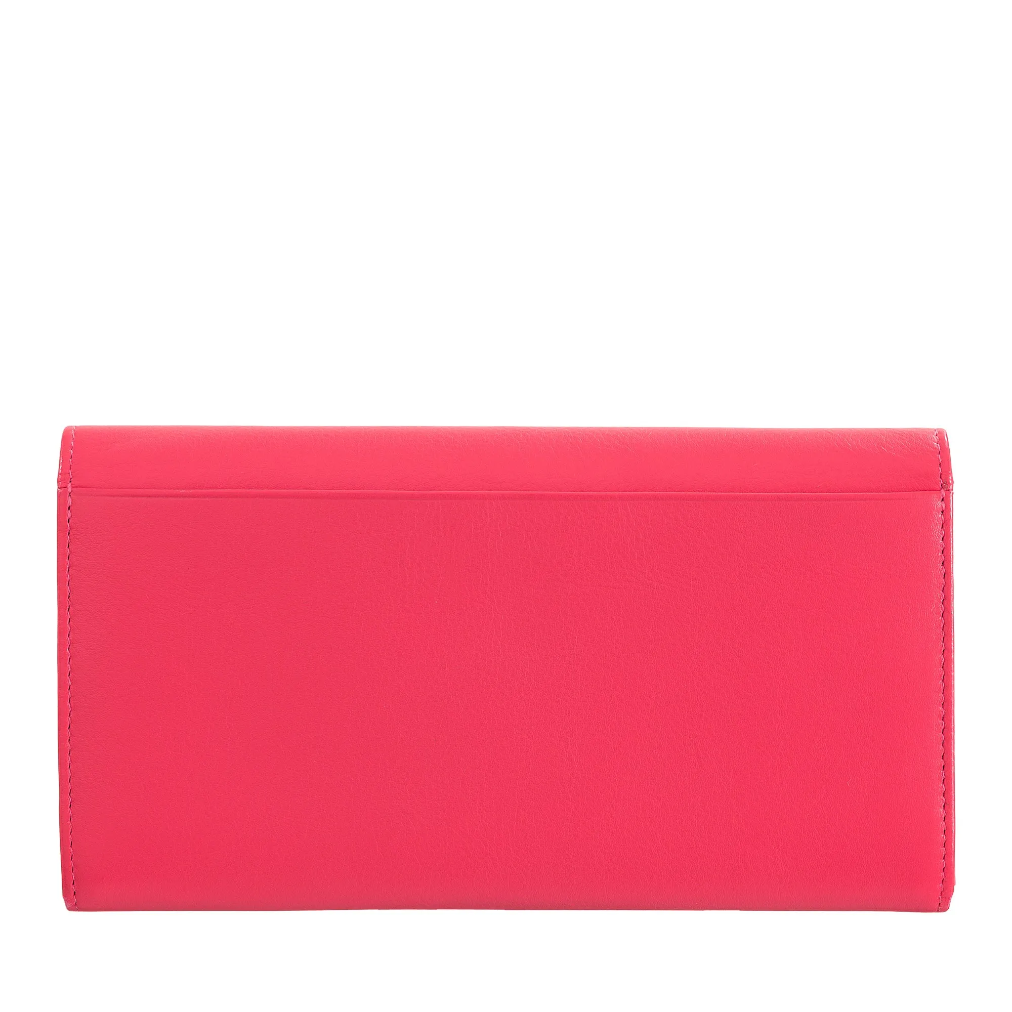 DUDU WOMEN LARGE WORLD IN COLORED LEATHER, Continental portfolio, credit cards pockets, hinge testers