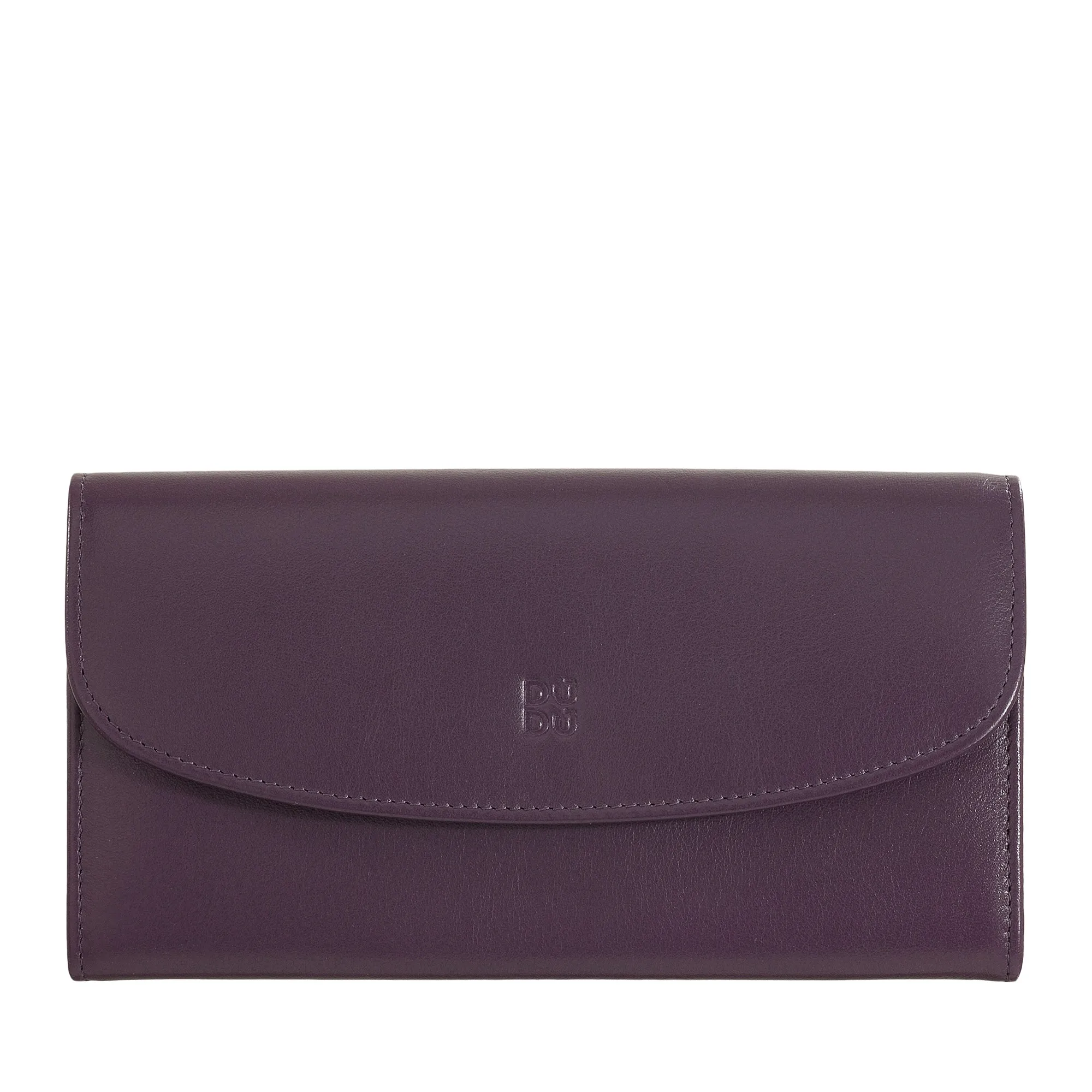 DUDU WOMEN LARGE WORLD IN COLORED LEATHER, Continental portfolio, credit cards pockets, hinge testers