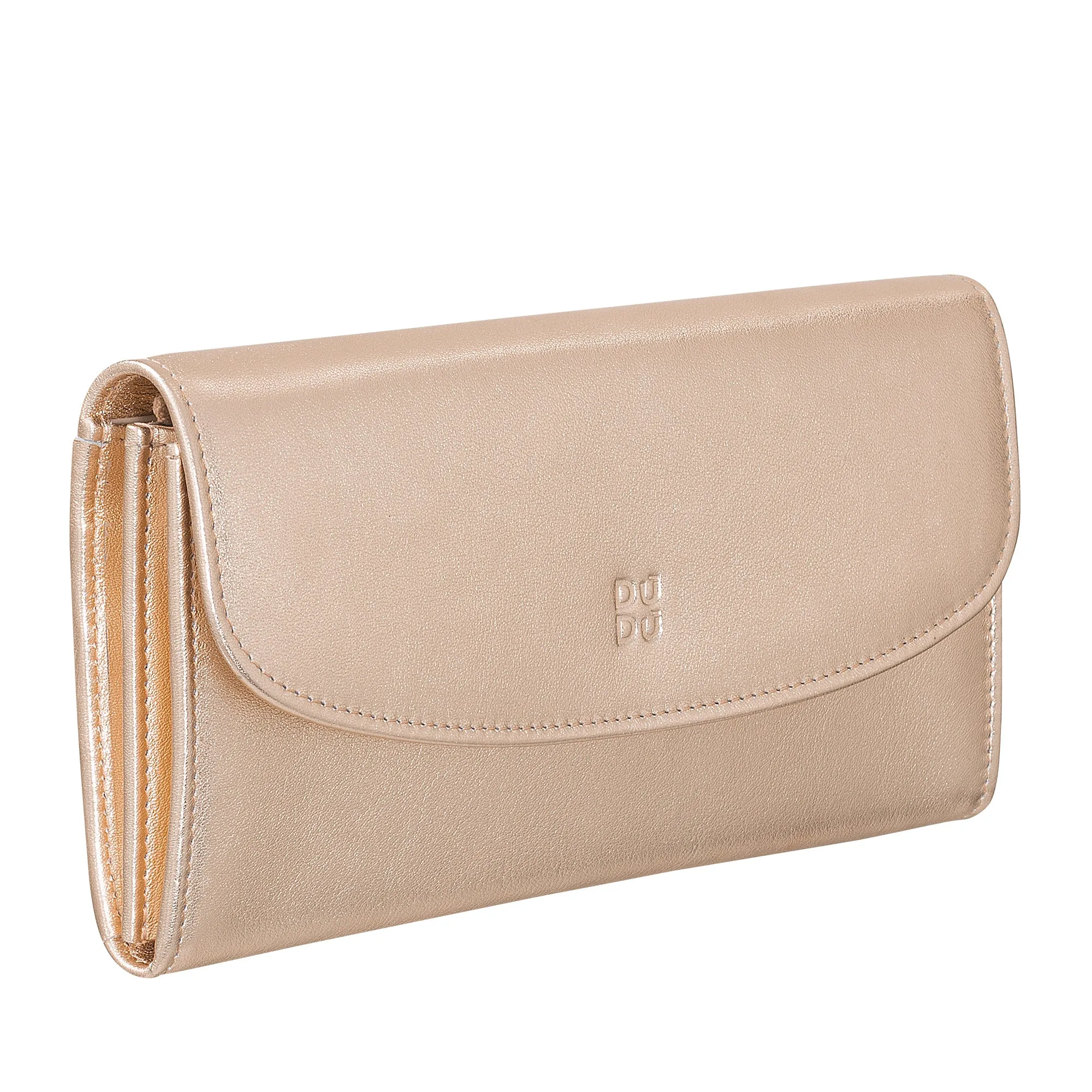 DUDU WOMEN LARGE WORLD IN COLORED LEATHER, Continental portfolio, credit cards pockets, hinge testers