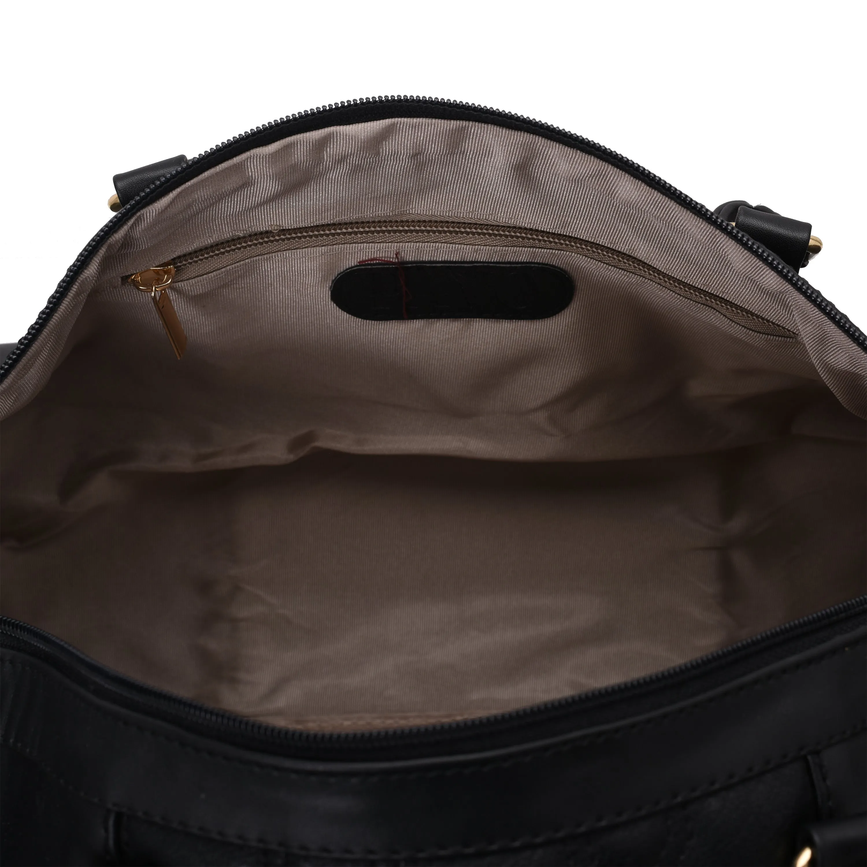 Duffle Bag Leather Black with Mamluk stars