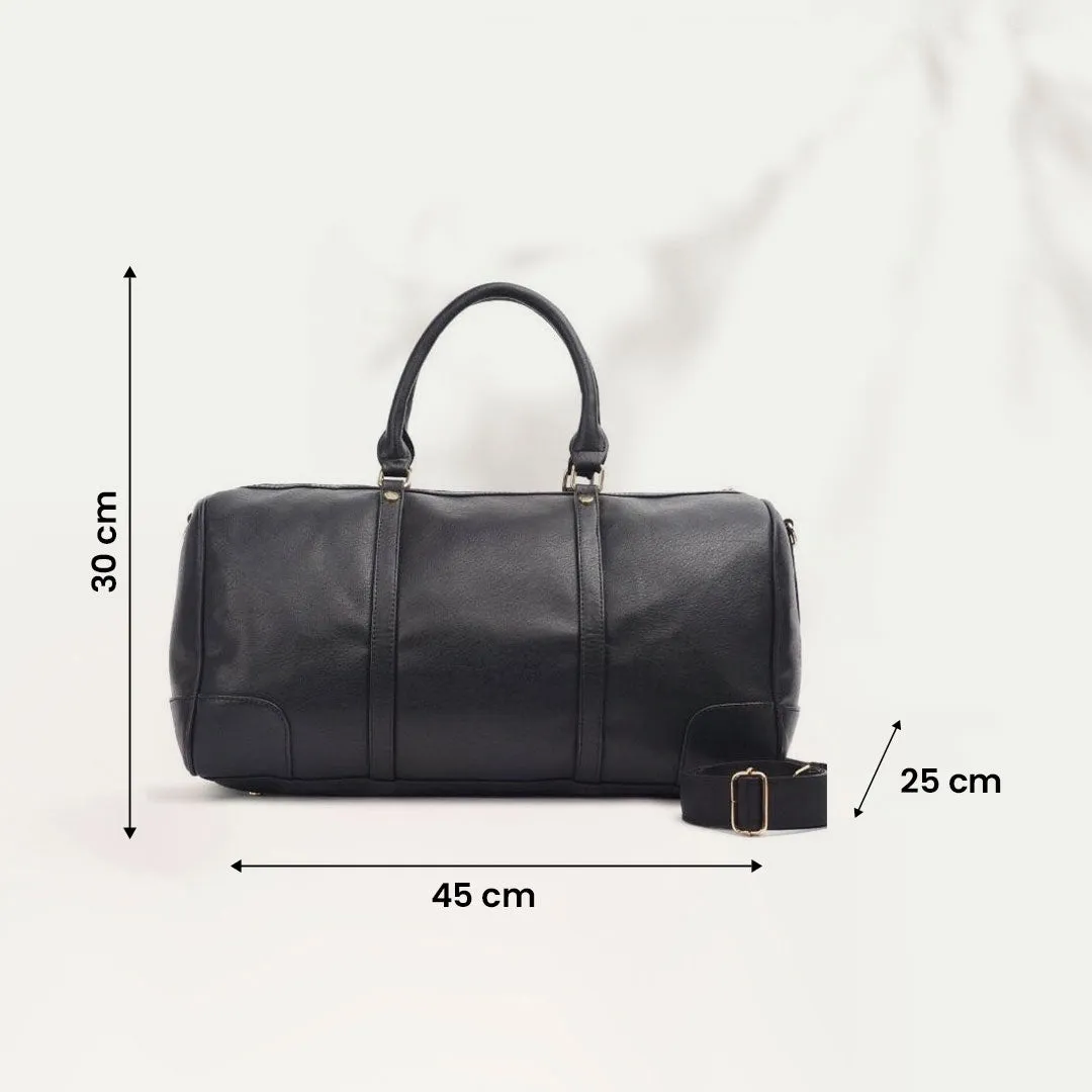 Duffle Bag Leather Black