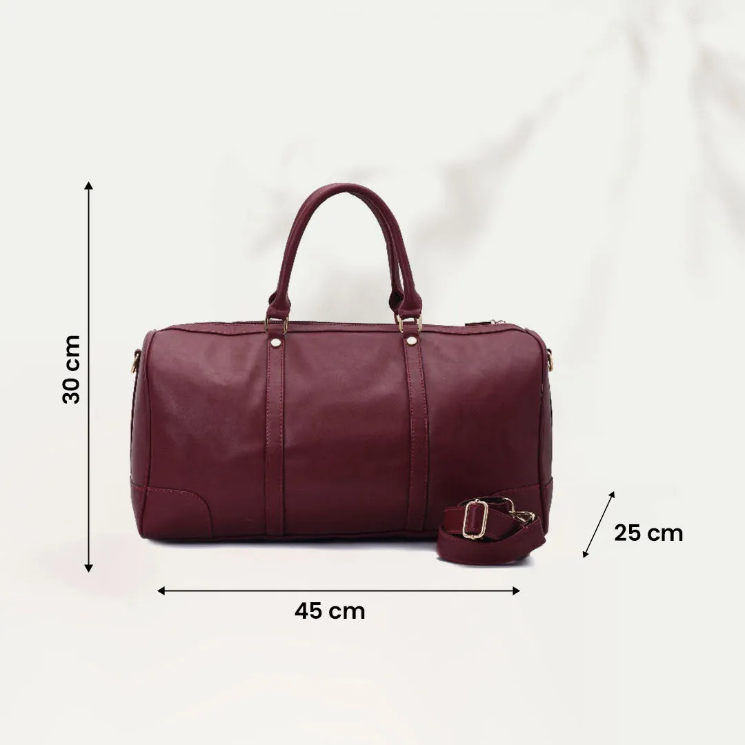 Duffle Bag Leather burgundy