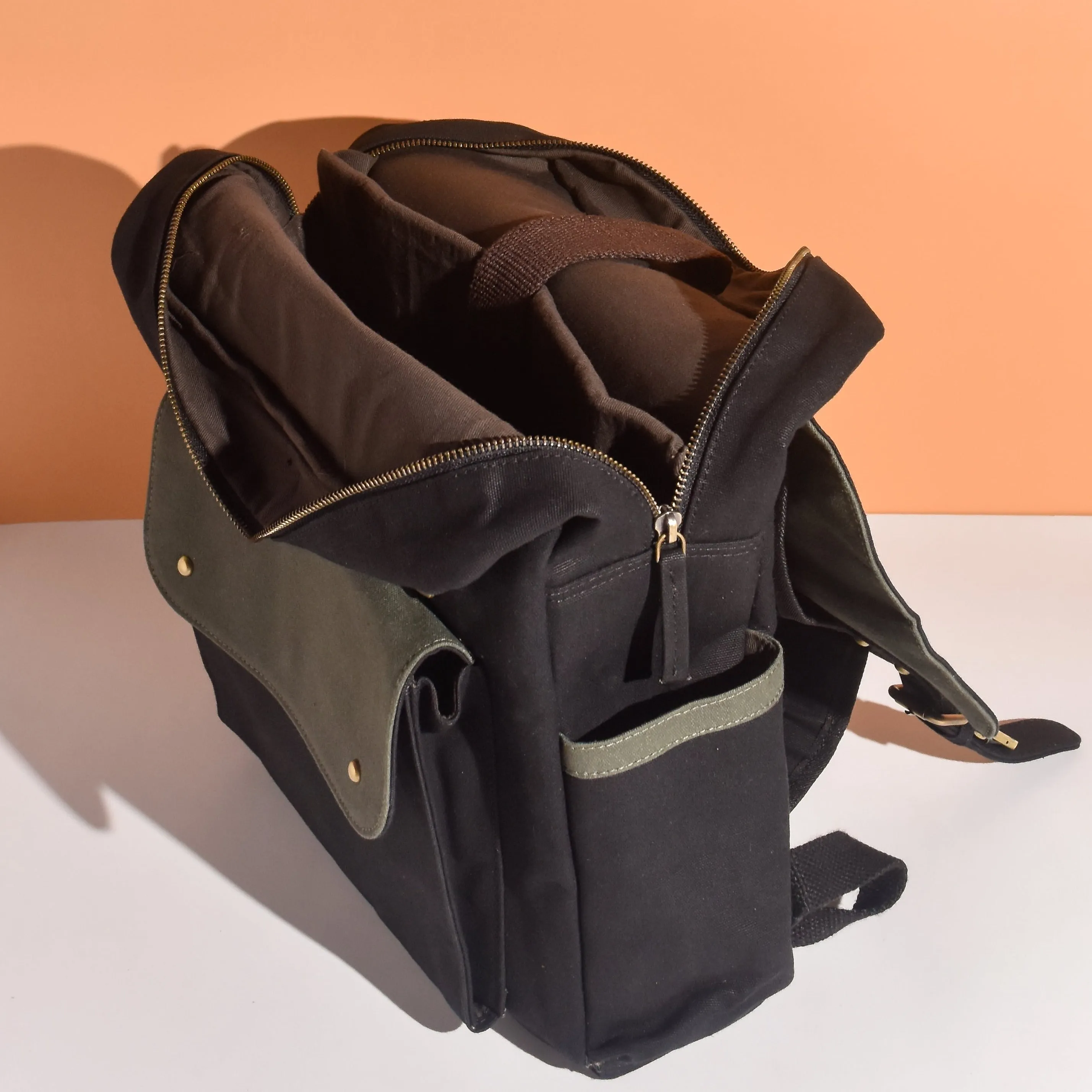 Dugong Backpack - Olive - Canvas Daily/Office/City/Travel Sustainable Laptop Backpack