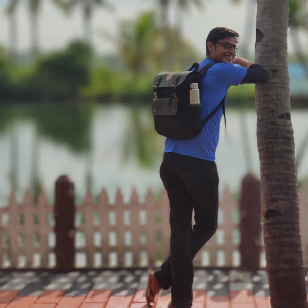 Dugong Backpack - Olive - Canvas Daily/Office/City/Travel Sustainable Laptop Backpack