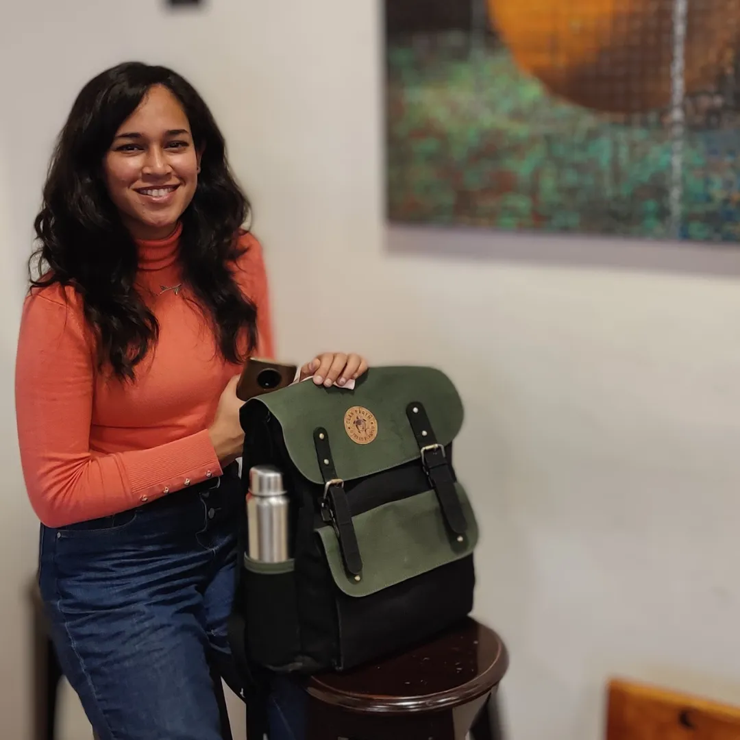 Dugong Backpack - Olive - Canvas Daily/Office/City/Travel Sustainable Laptop Backpack