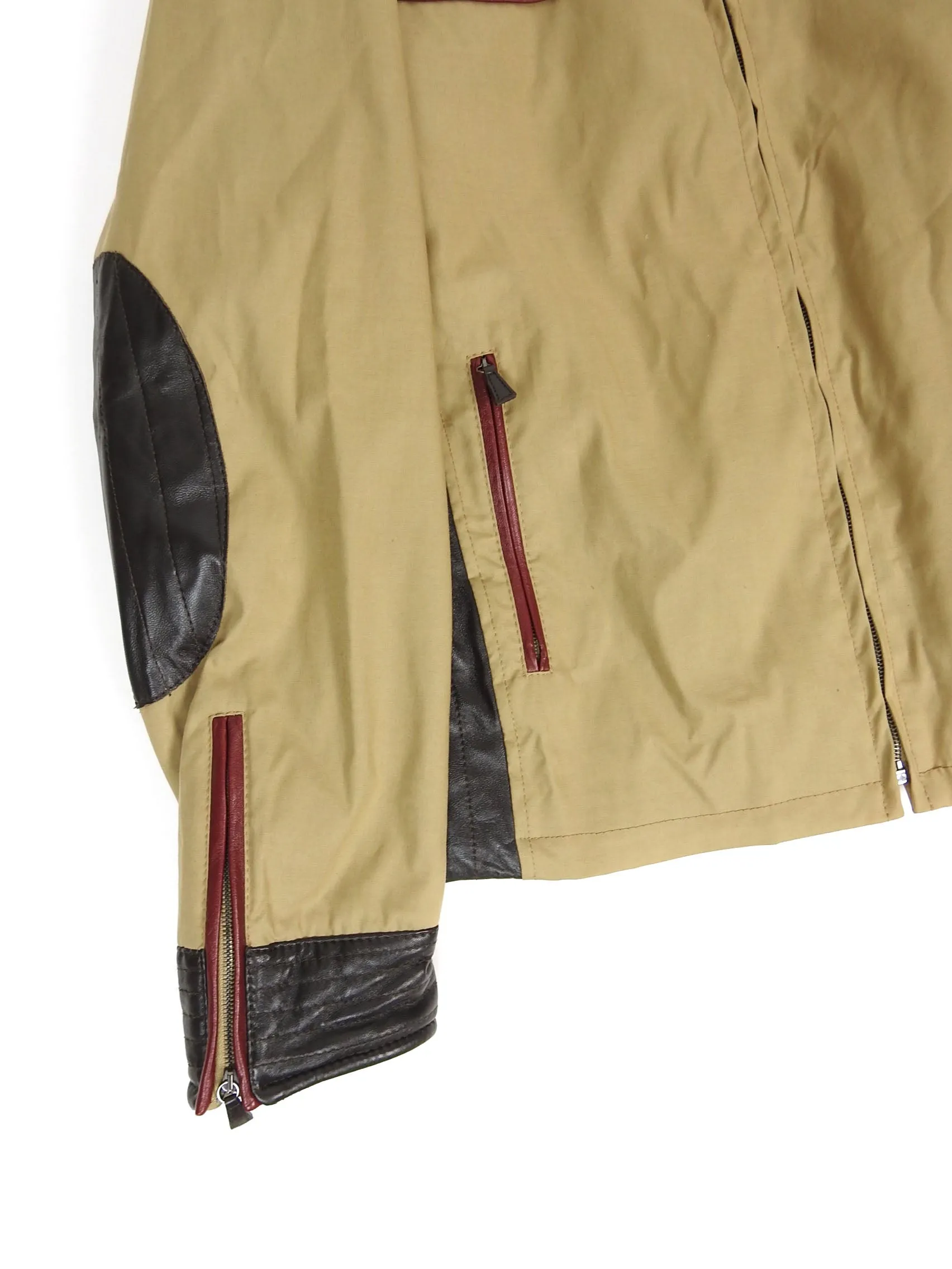 Dunhil Leather Trimmed Jacket Size Large