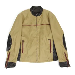 Dunhil Leather Trimmed Jacket Size Large