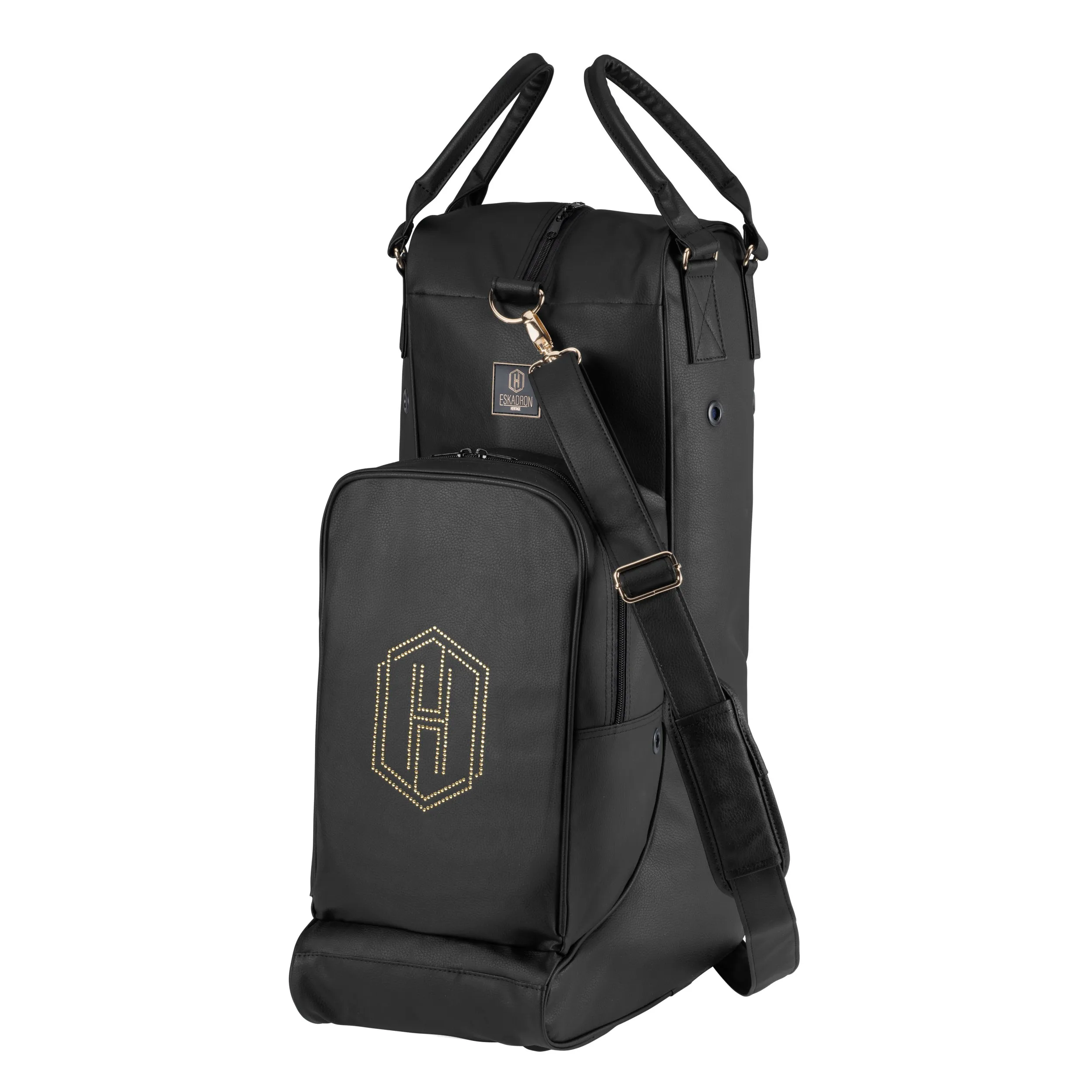 Eskadron boot and helmet bag faux leather in black