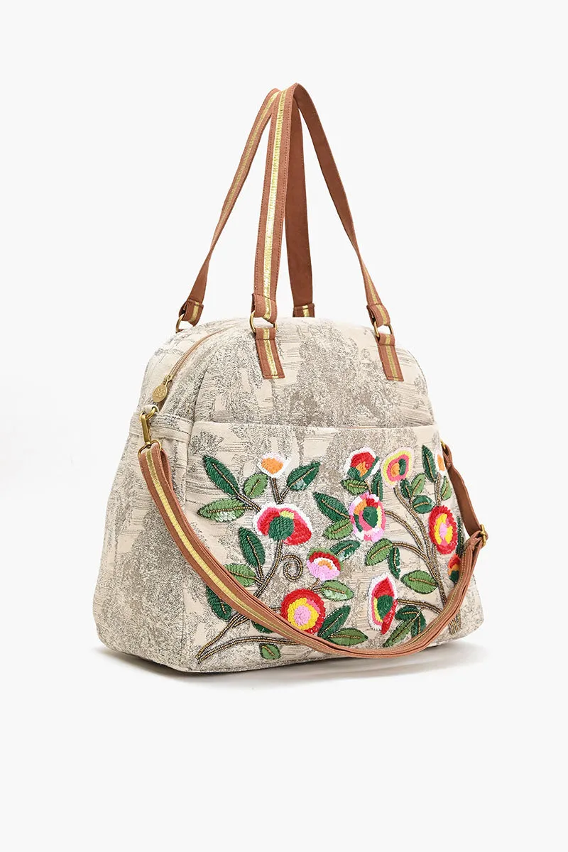Fall Floral Travel Tote