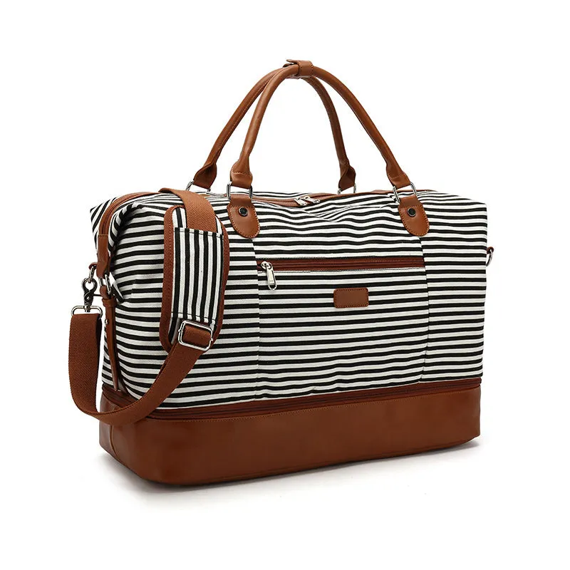 Flash Sale Canvas Duffle Bag Canvas Travel Bag Stylish Canvas Leather Gym Bag