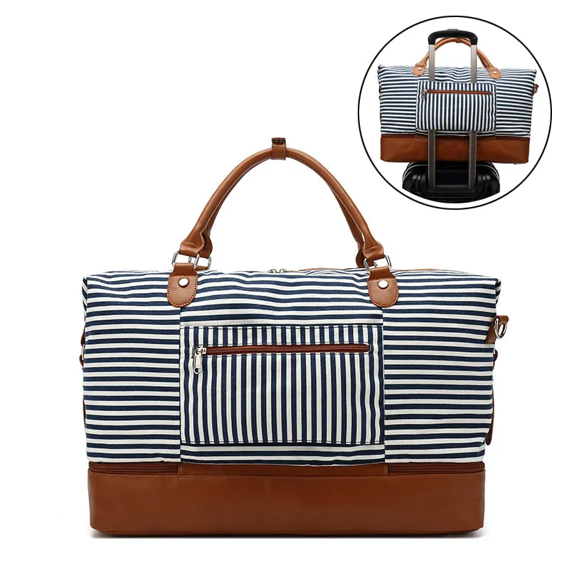 Flash Sale Canvas Duffle Bag Canvas Travel Bag Stylish Canvas Leather Gym Bag