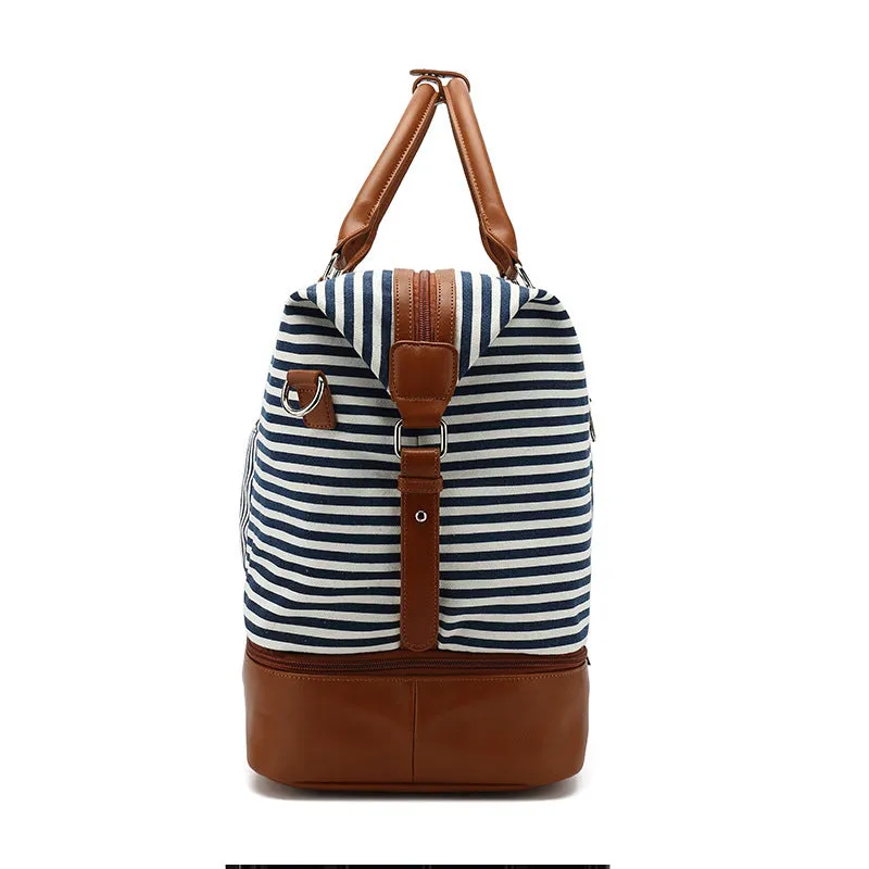 Flash Sale Canvas Duffle Bag Canvas Travel Bag Stylish Canvas Leather Gym Bag