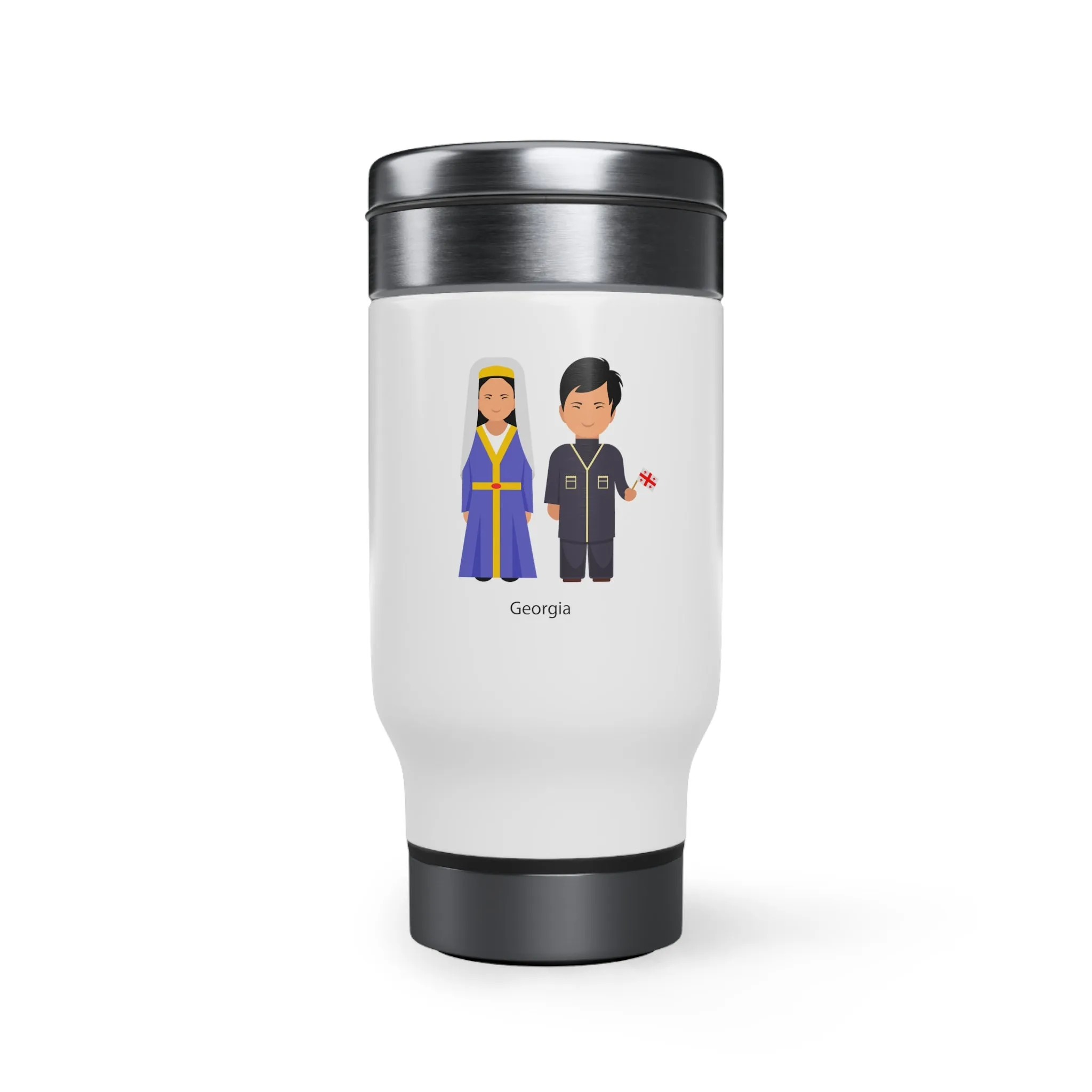 Georgia Stainless Steel Travel Mug with Handle, 14oz