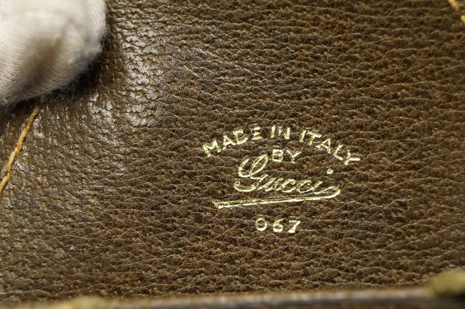 GUCCI Classic GG Monogram Canvas Brown Stripes Suitcase Bag