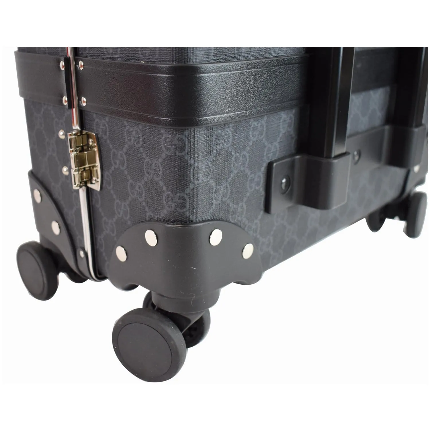 GUCCI Globe-Trotter GG Medium Rolling Suitcase Luggage Black 533620