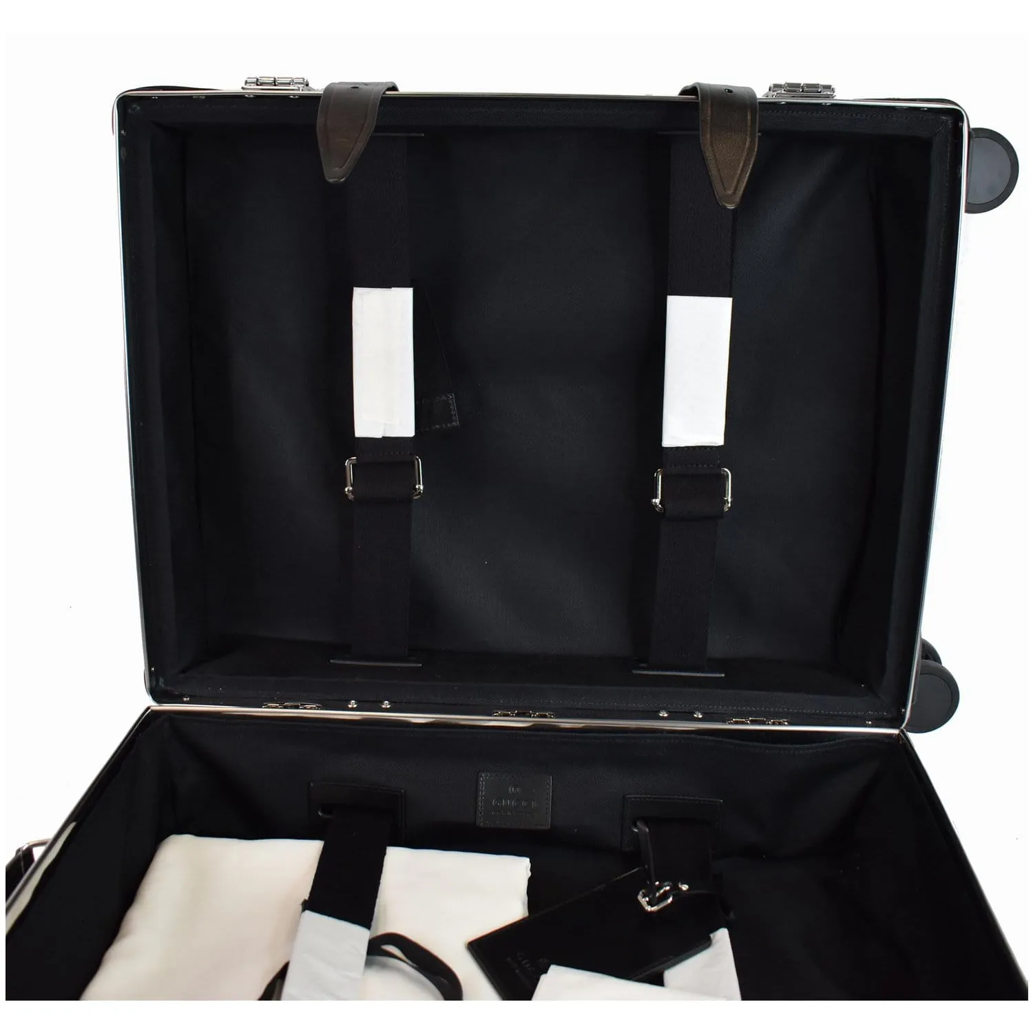 GUCCI Globe-Trotter GG Medium Rolling Suitcase Luggage Black 533620
