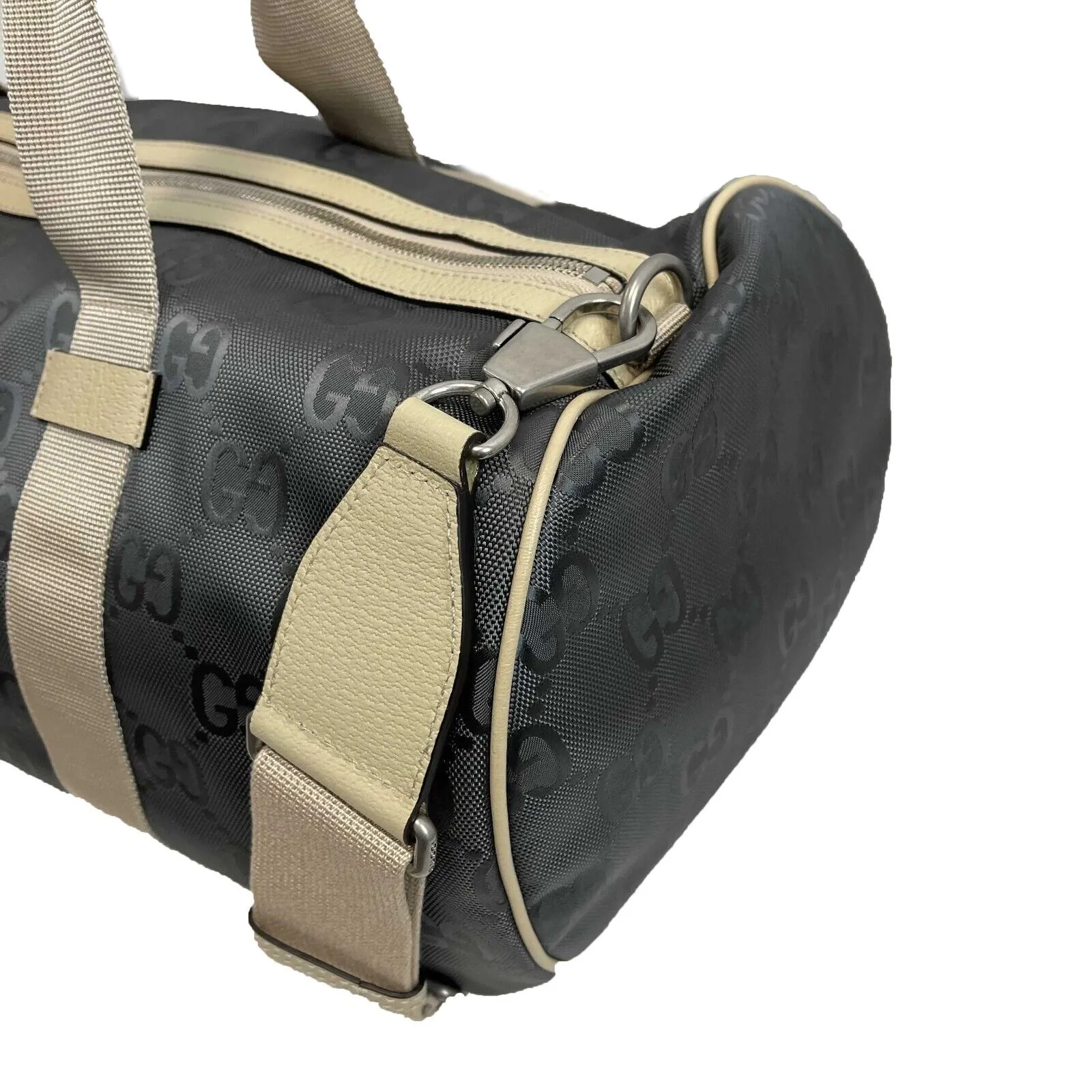 Gucci Off The Grid Duffle Econyl Nylon Monogram Graphite Handbag