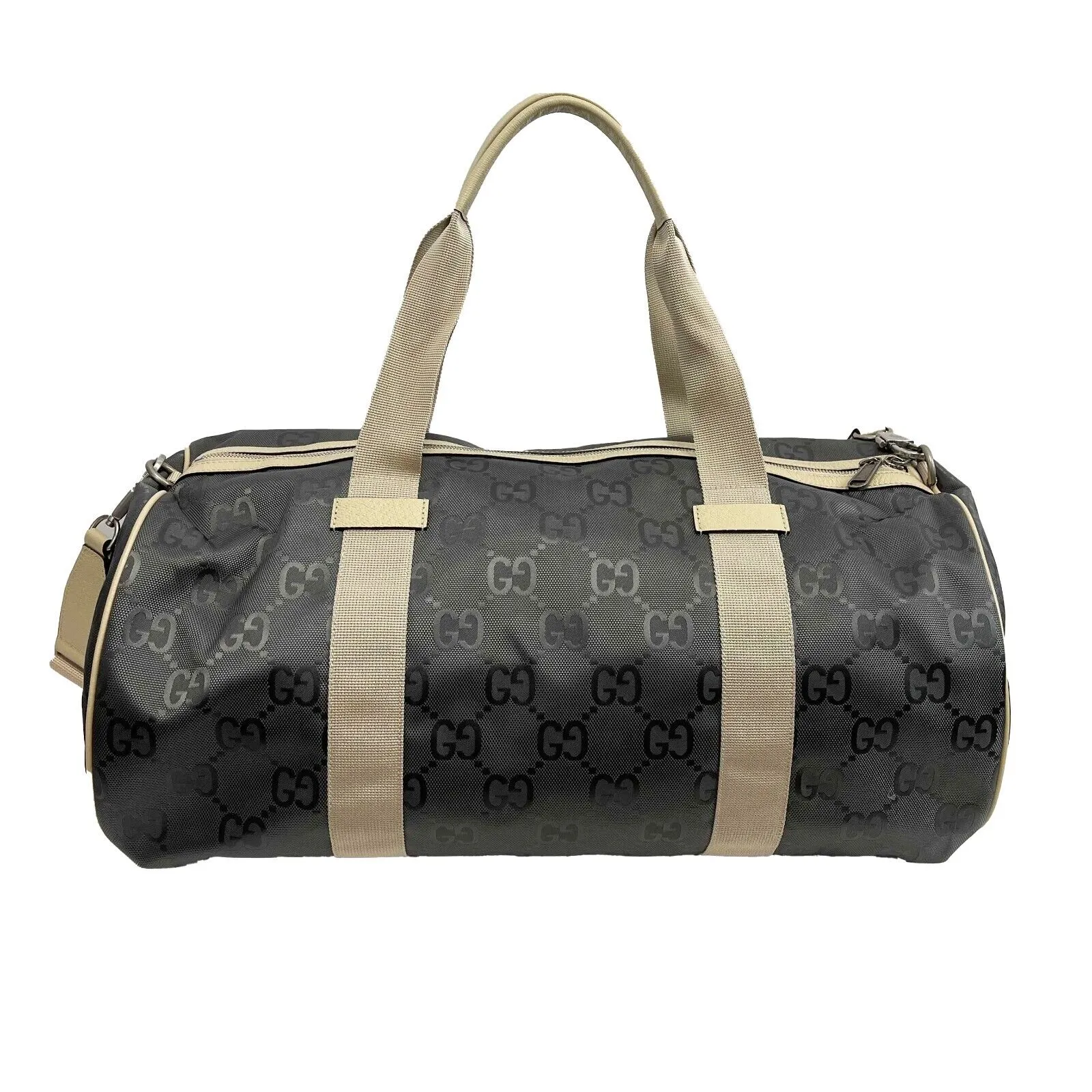 Gucci Off The Grid Duffle Econyl Nylon Monogram Graphite Handbag