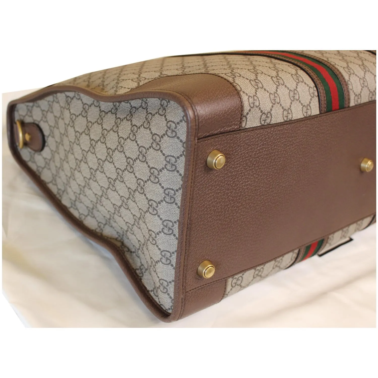 GUCCI Ophidia GG Large Carry-On Supreme Canvas Duffle Bag Beige 598152 - 20% OFF