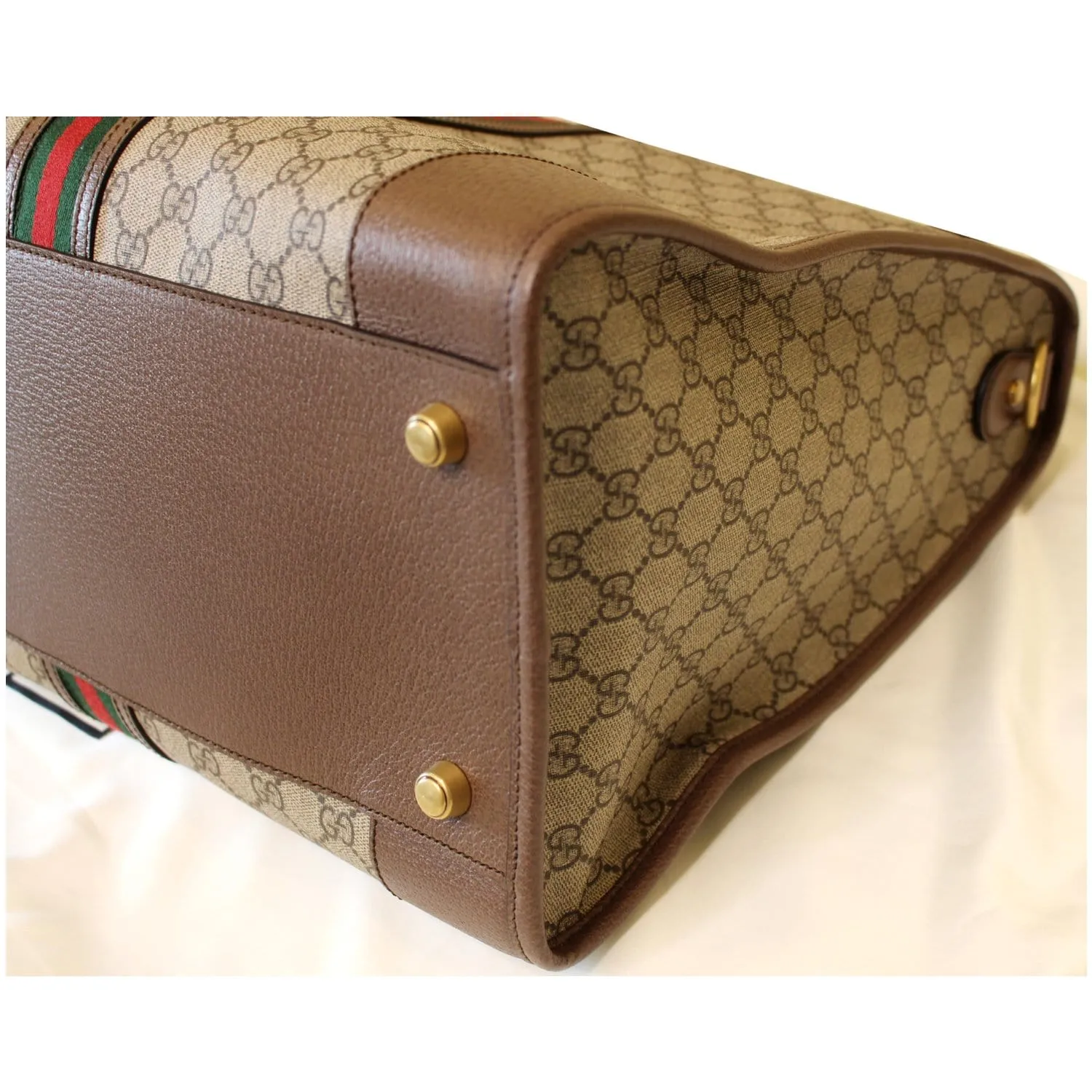 GUCCI Ophidia GG Large Carry-On Supreme Canvas Duffle Bag Beige 598152 - 20% OFF