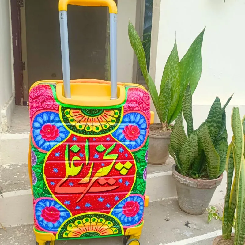 Handpainted Truck Personalised Suitcase