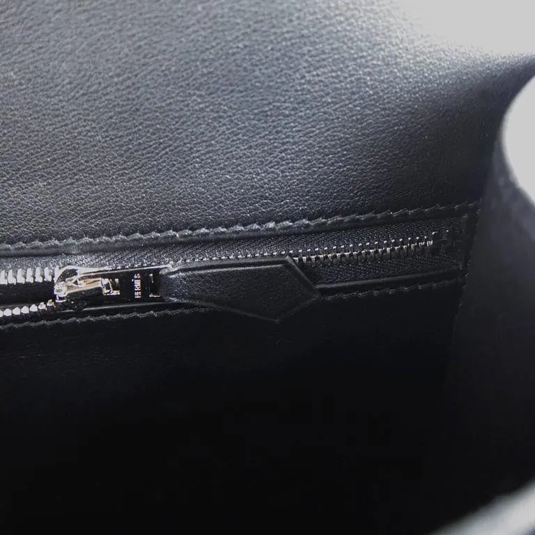 Hermes Alezan Doblis Black Swift Constance Double Gusset MM Bag