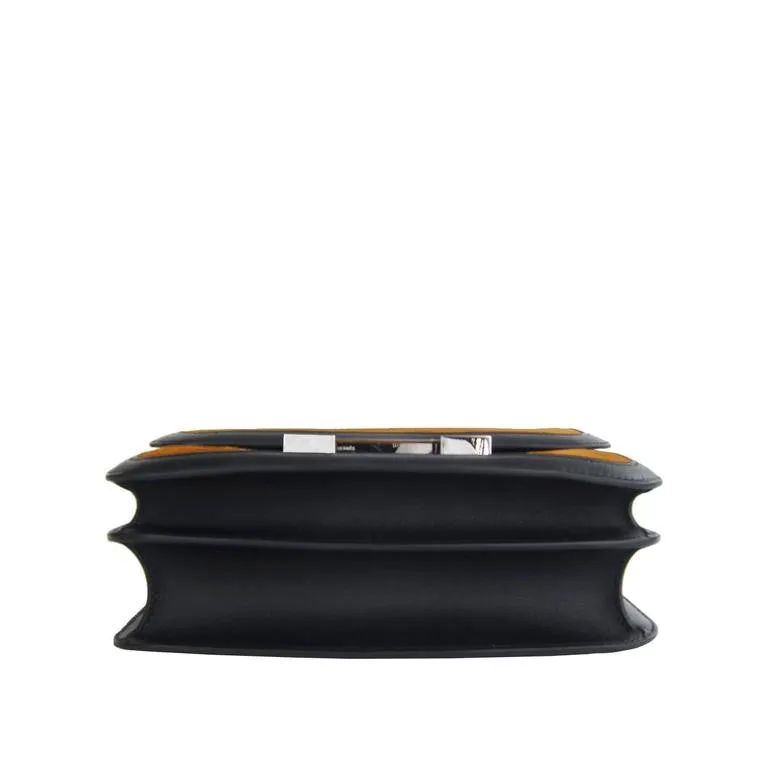 Hermes Alezan Doblis Black Swift Constance Double Gusset MM Bag