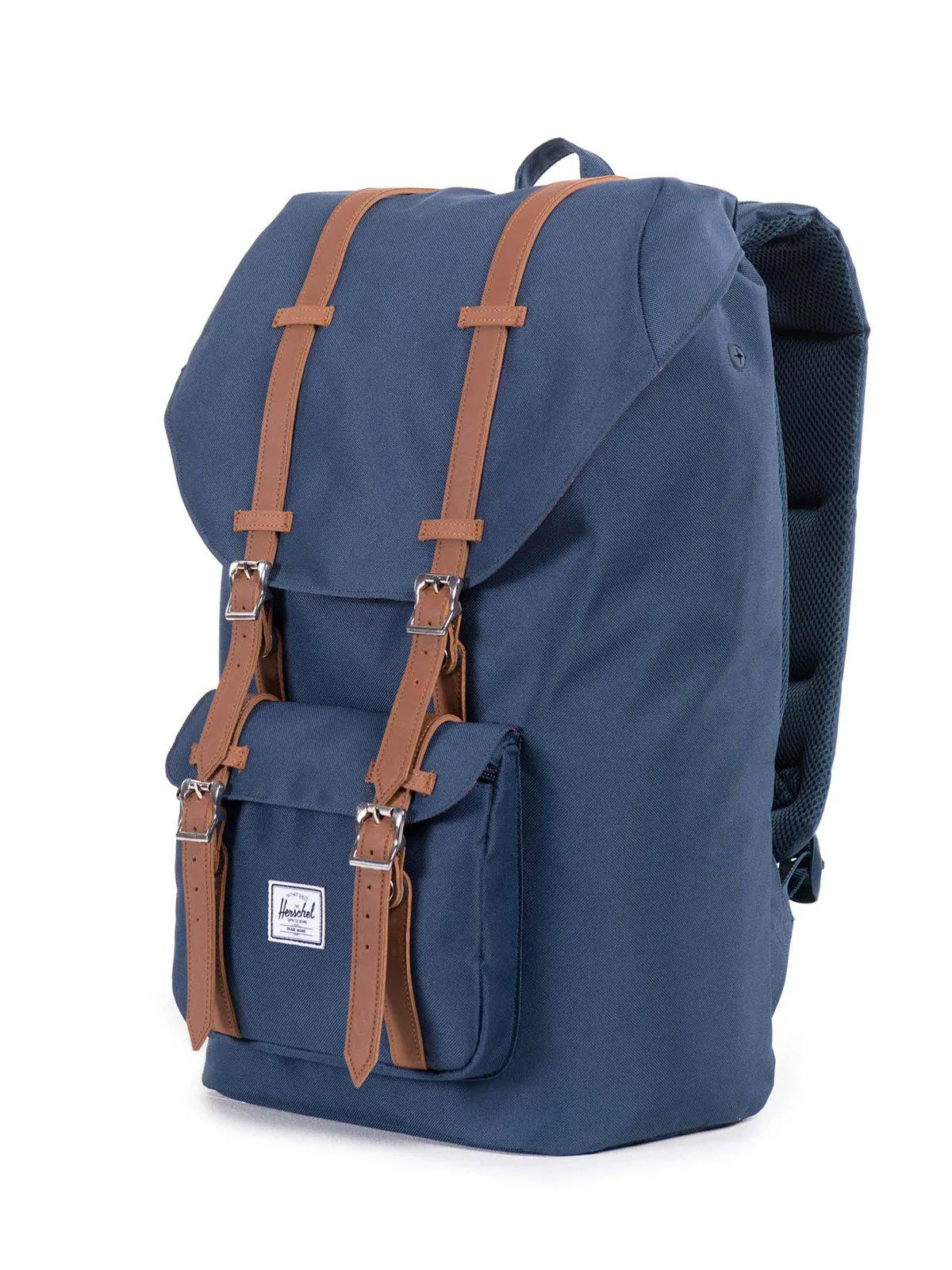 Herschel Little America Backpack 600D Poly Navy Tan 25L