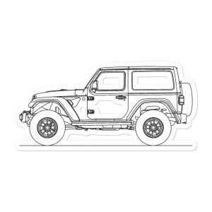 Jeep Wrangler JL 2-door Outline Sticker