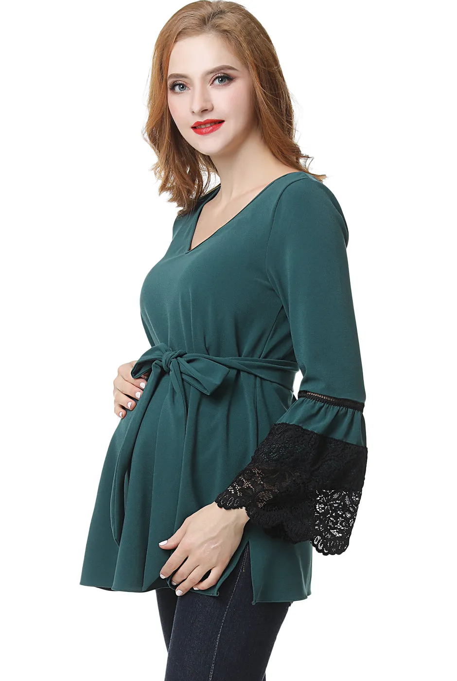Kimi   Kai Maternity "Clara" Peasant Blouse
