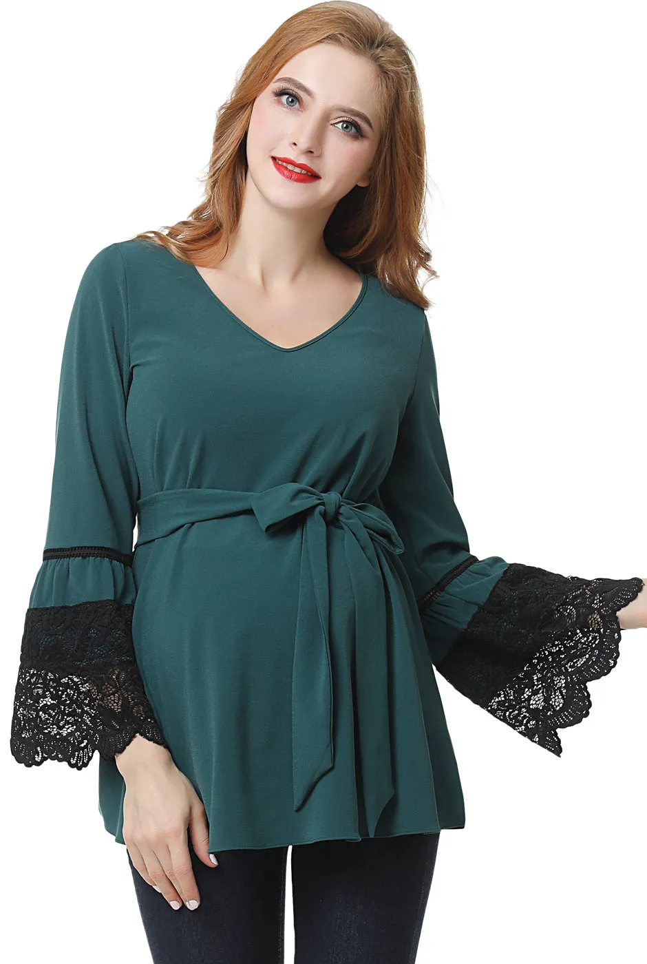 Kimi   Kai Maternity "Clara" Peasant Blouse