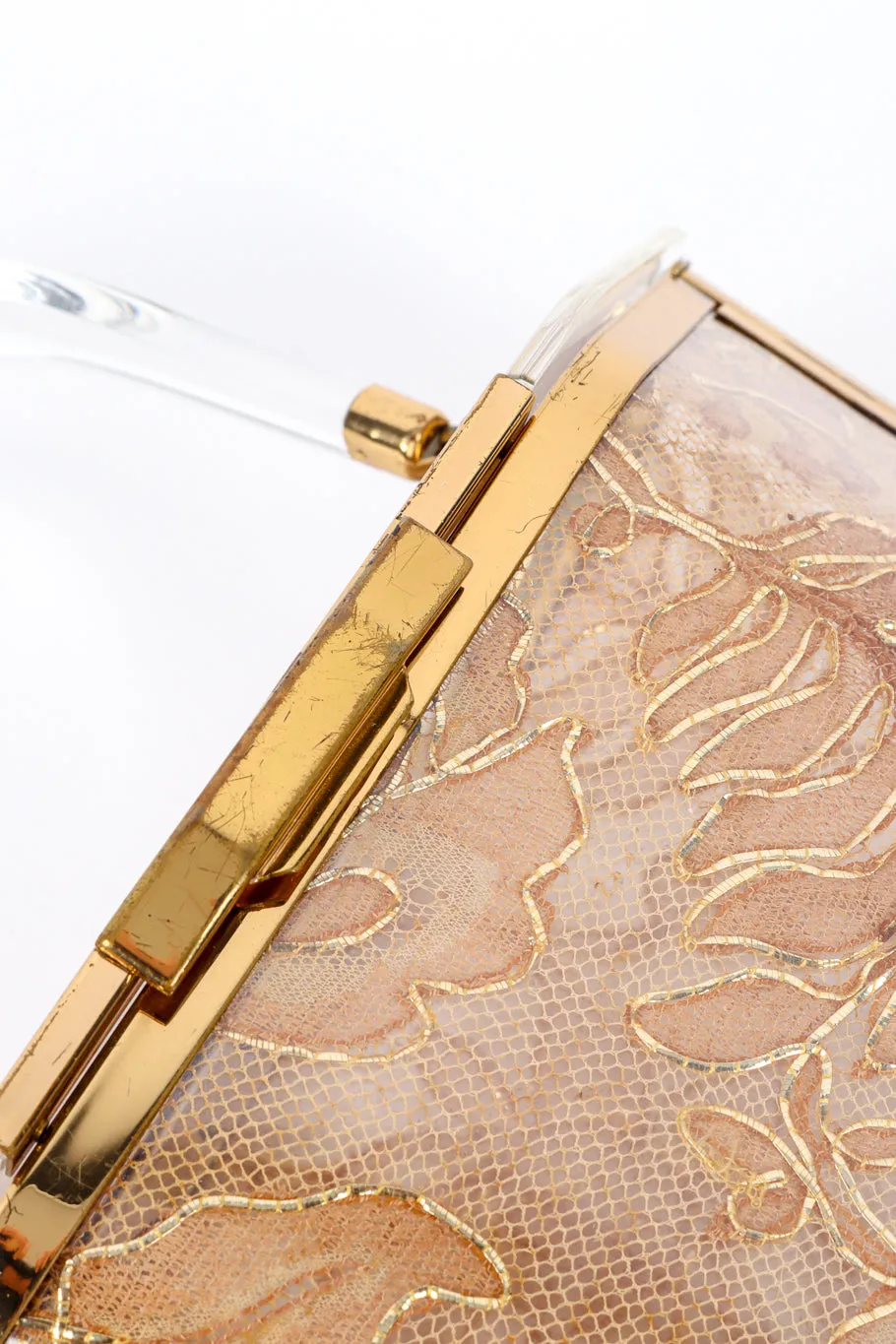 Lace Lucite Box Bag