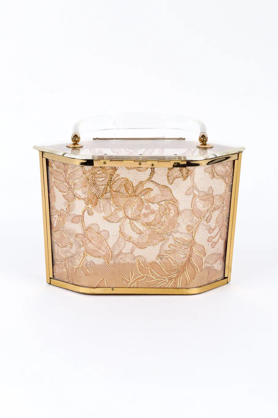 Lace Lucite Box Bag