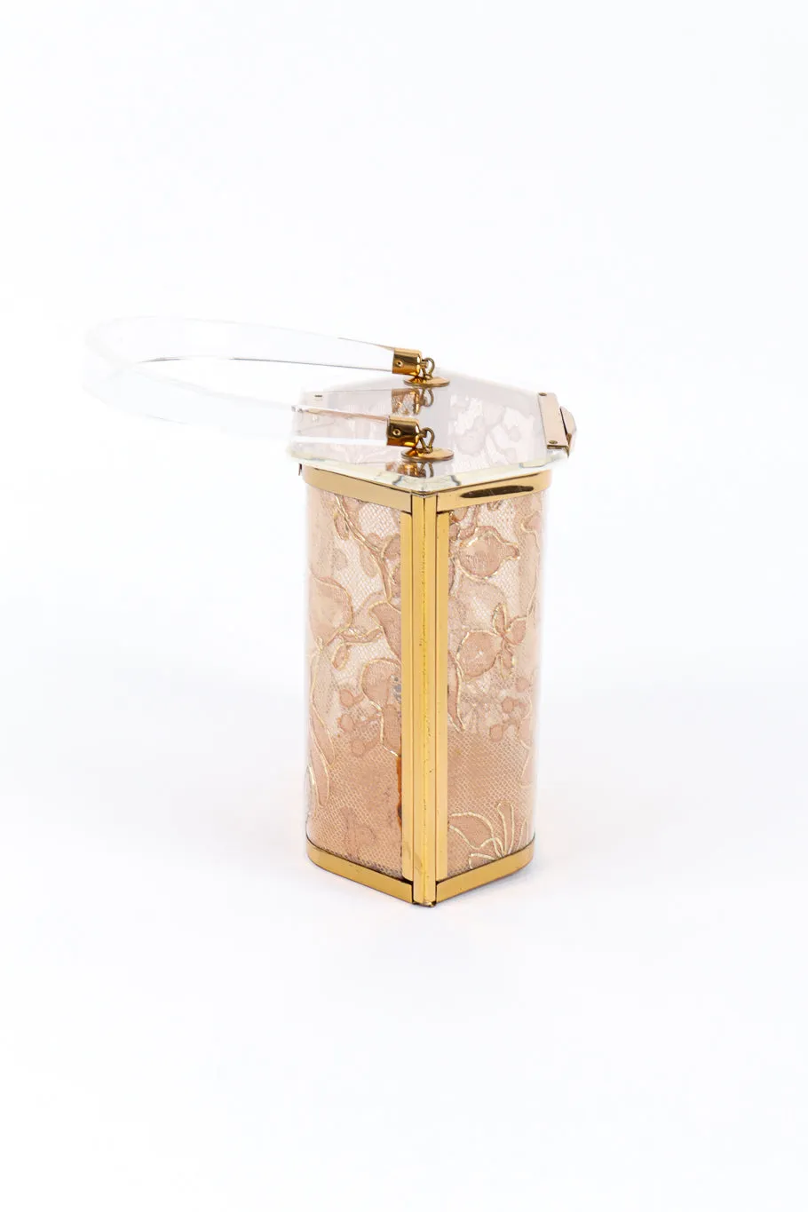 Lace Lucite Box Bag