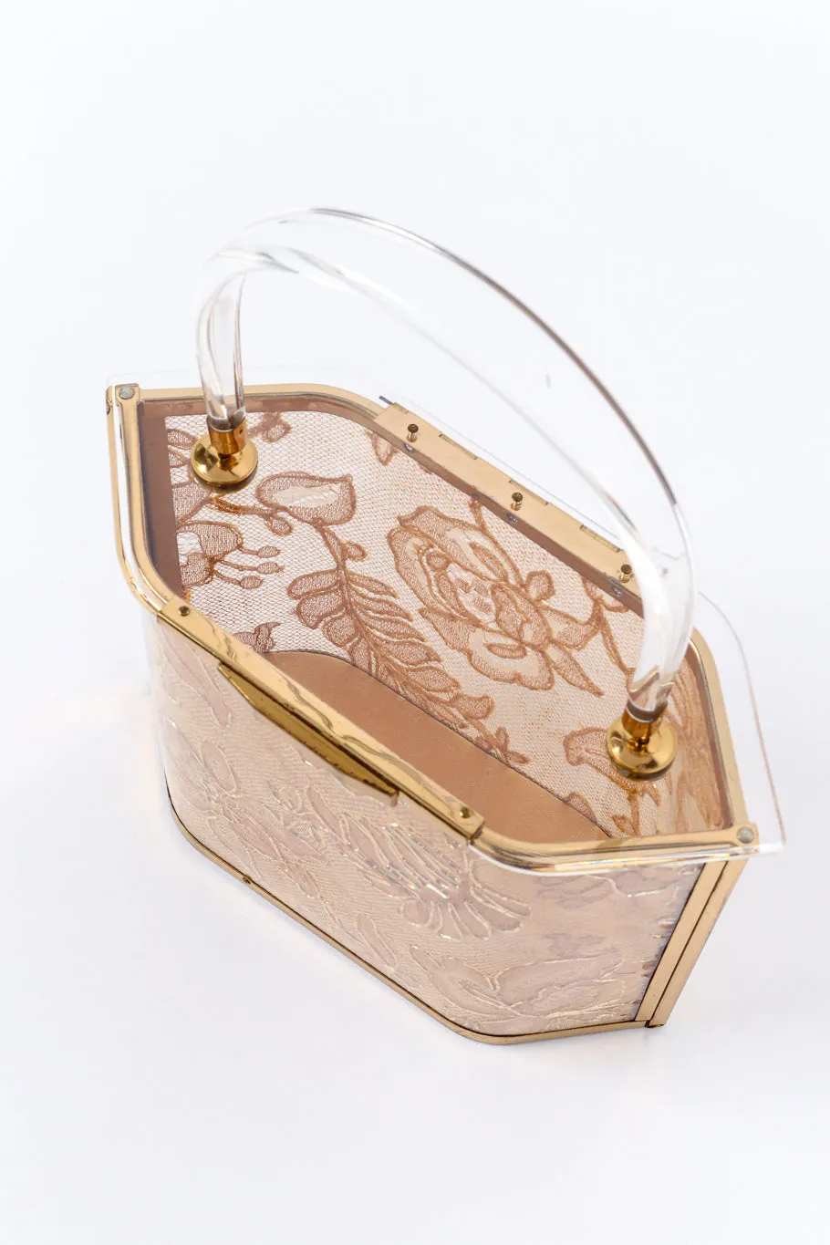 Lace Lucite Box Bag