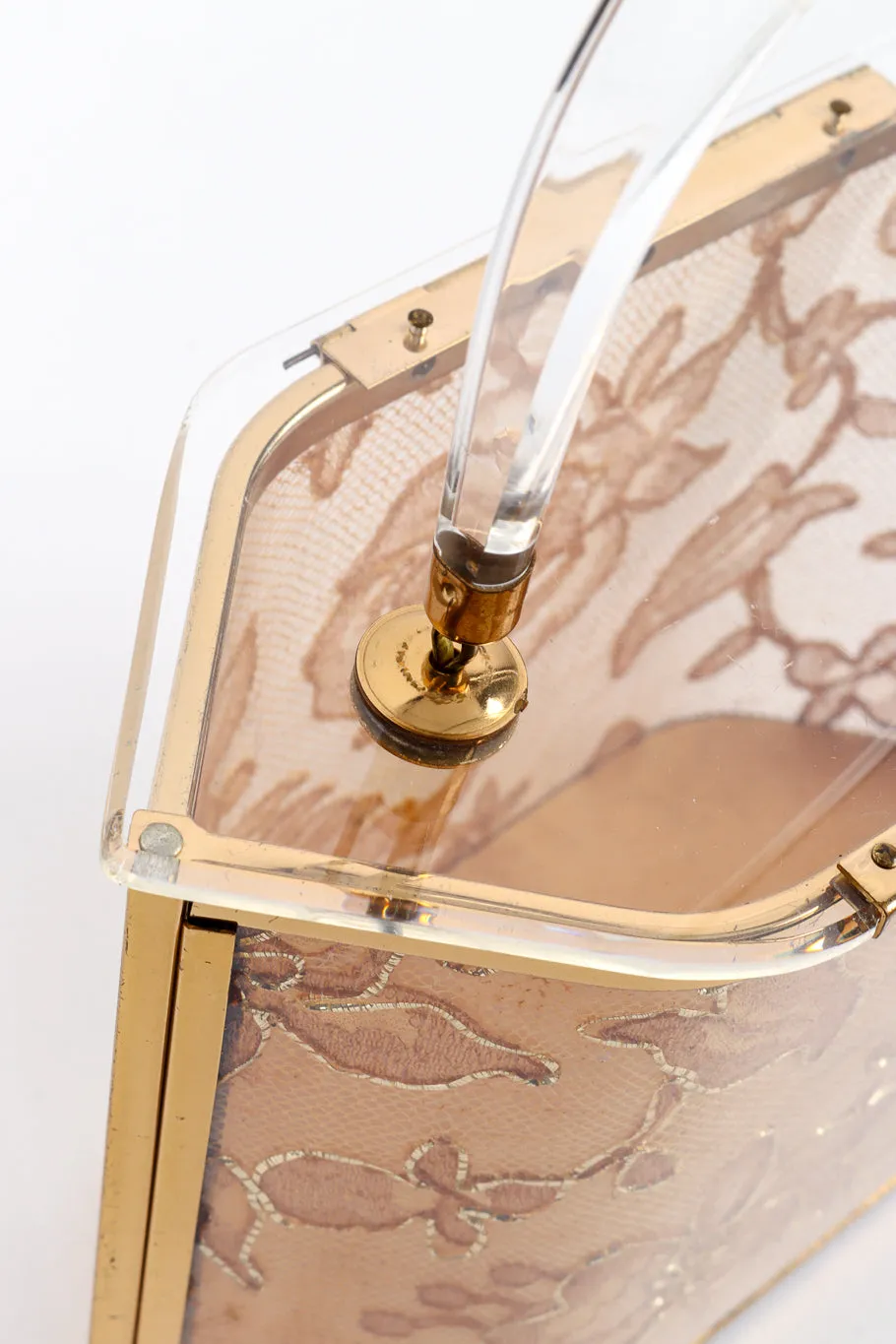 Lace Lucite Box Bag
