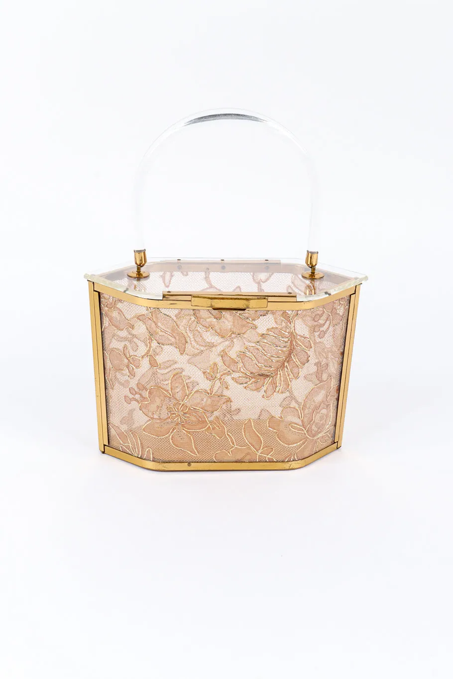 Lace Lucite Box Bag