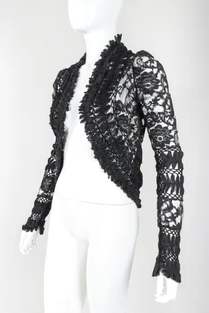 Lace Mesh Ribbon Jacket