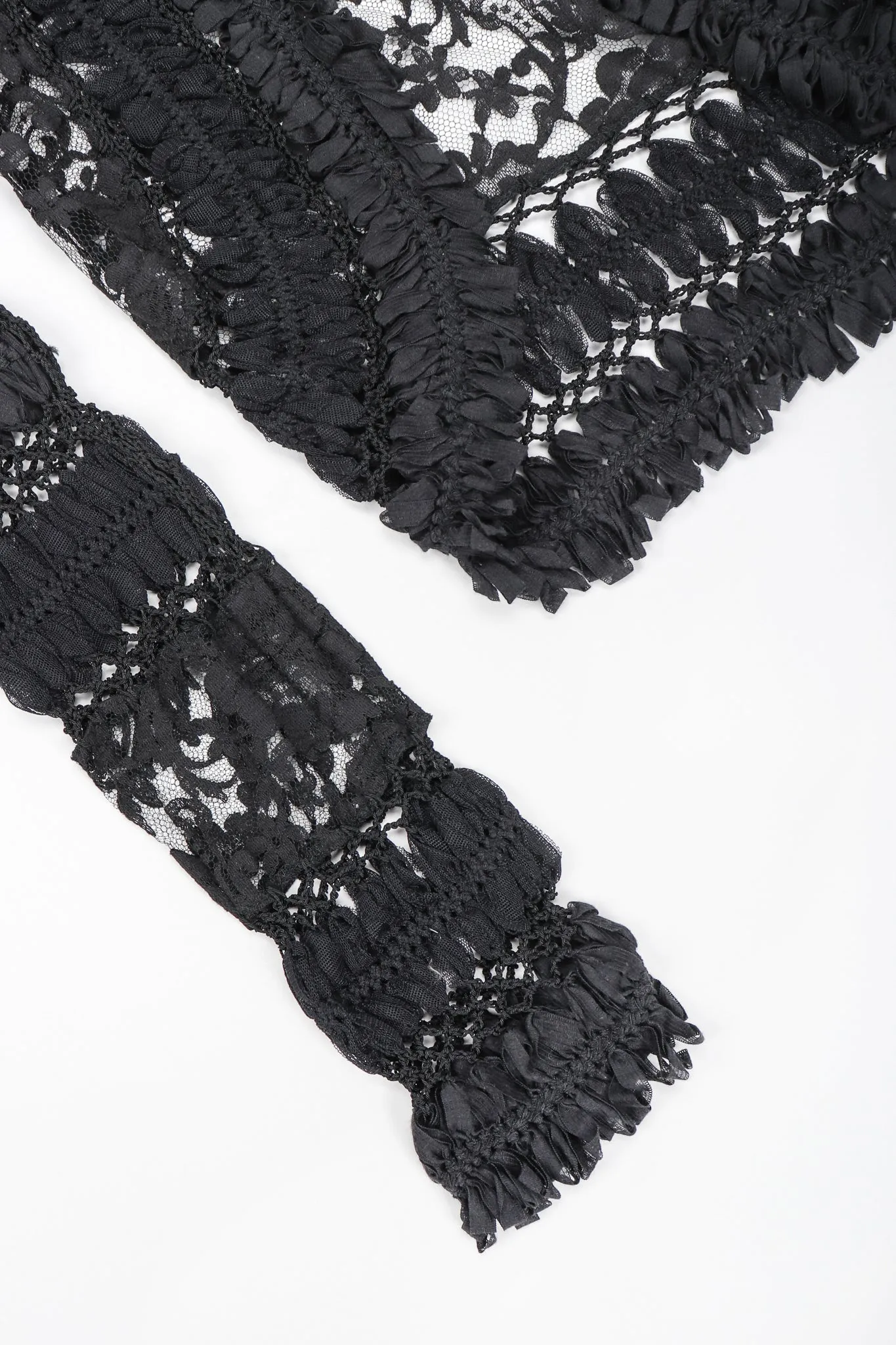 Lace Mesh Ribbon Jacket