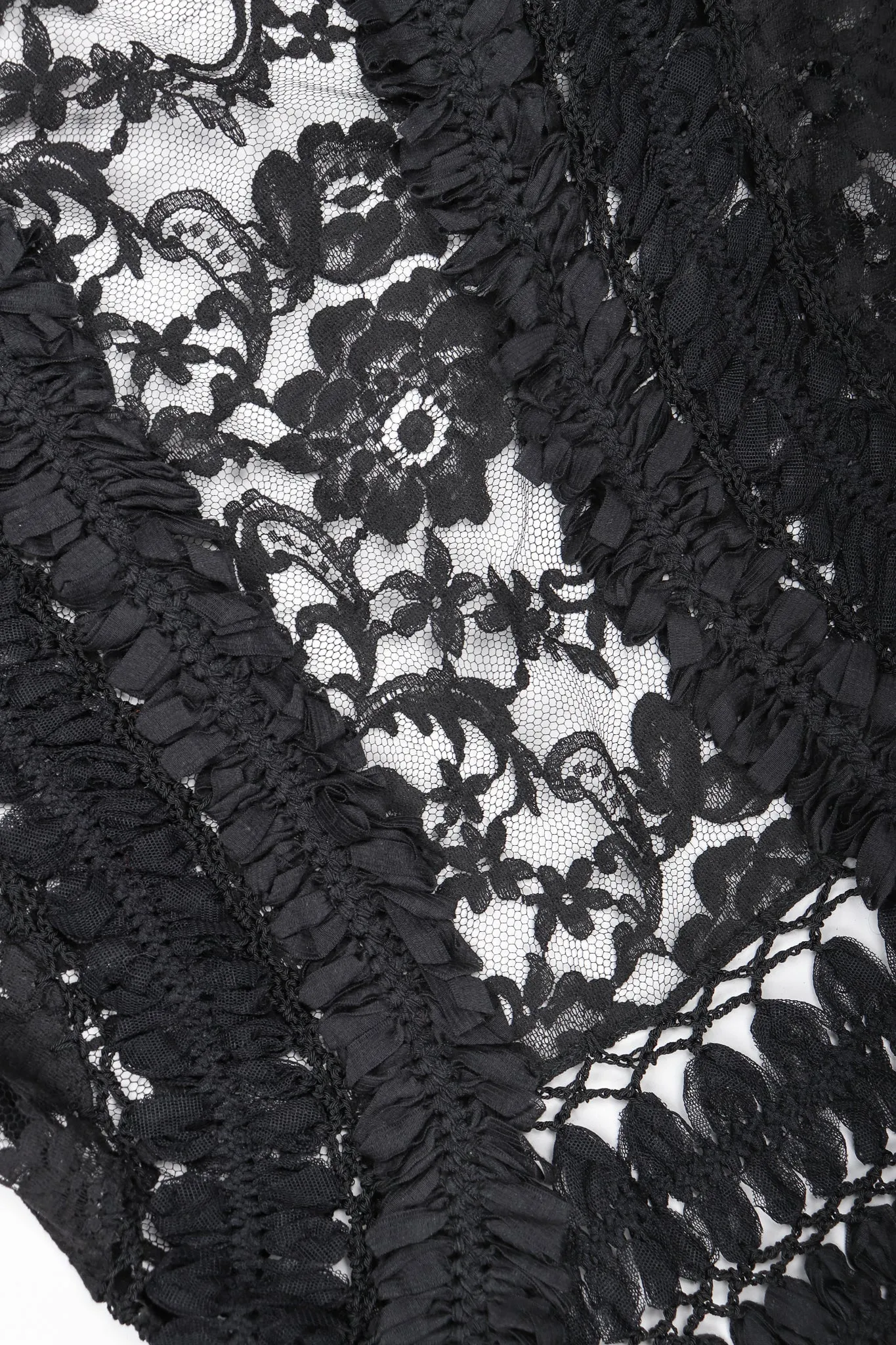 Lace Mesh Ribbon Jacket
