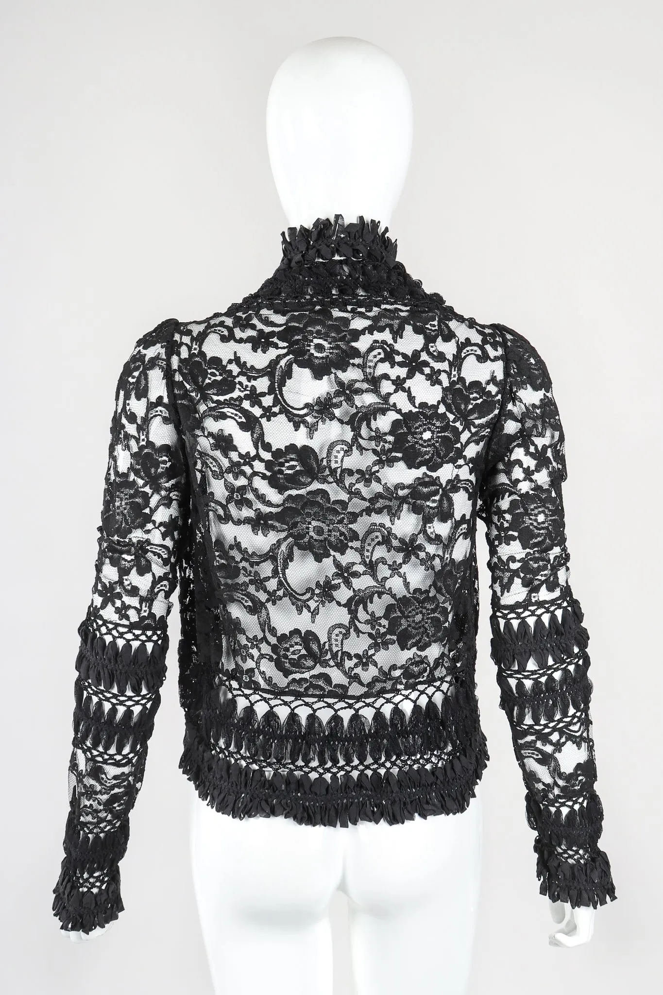 Lace Mesh Ribbon Jacket