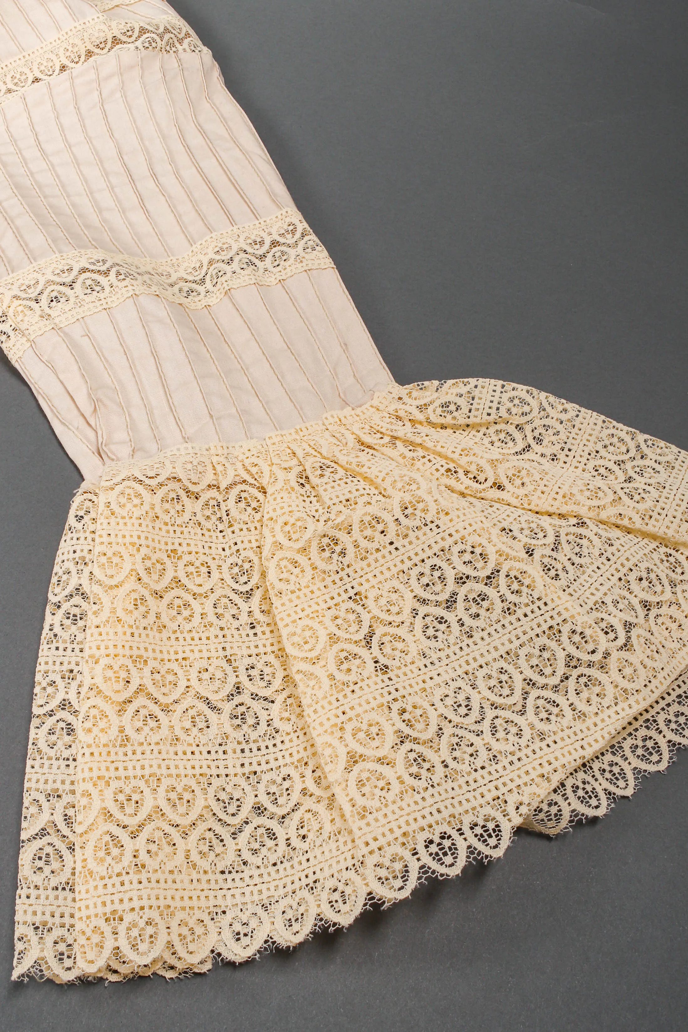 Lace Pintuck Prairie Dress