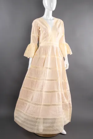 Lace Pintuck Prairie Dress