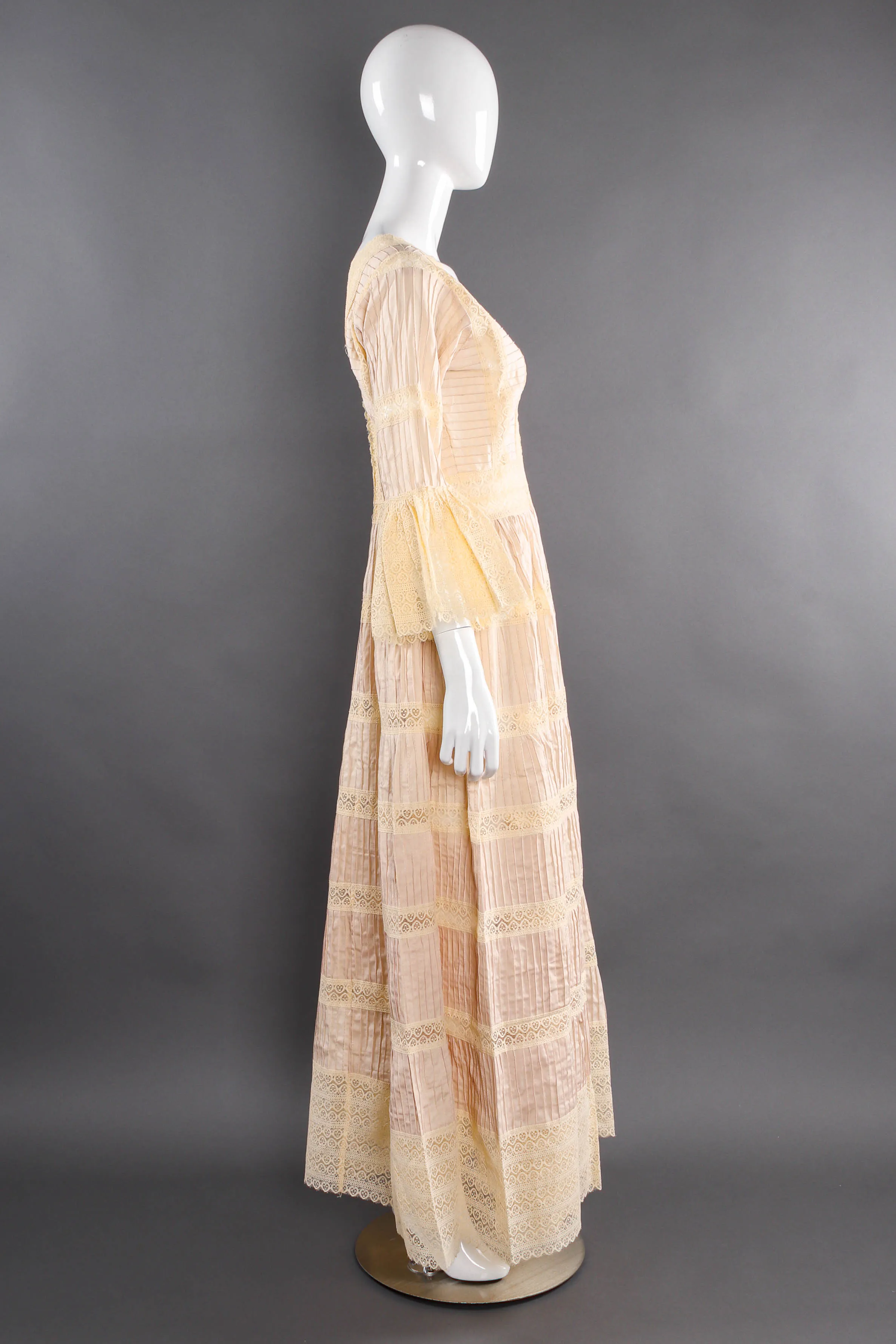 Lace Pintuck Prairie Dress