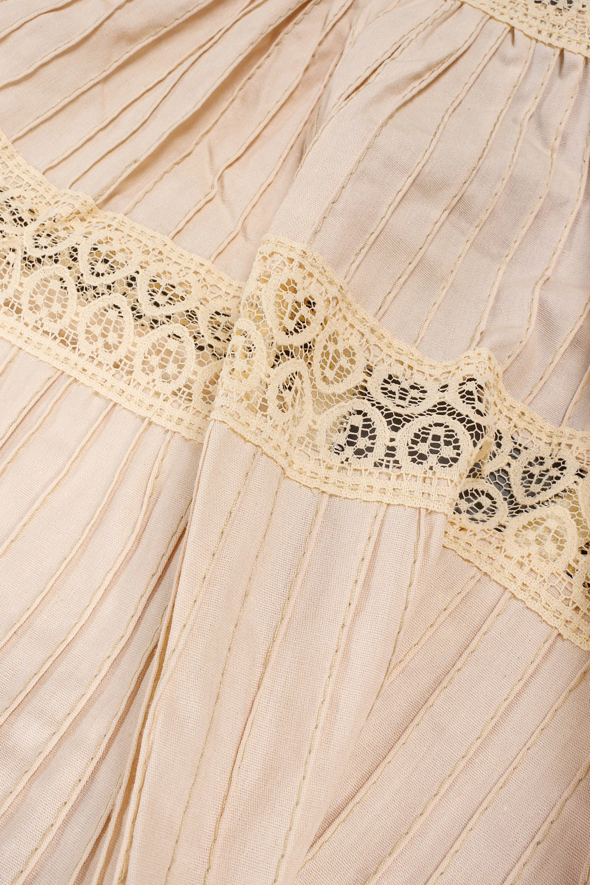 Lace Pintuck Prairie Dress
