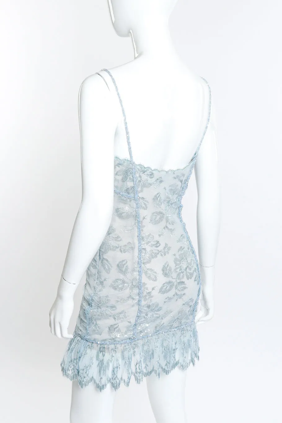 Lace Ruffle Mini Dress
