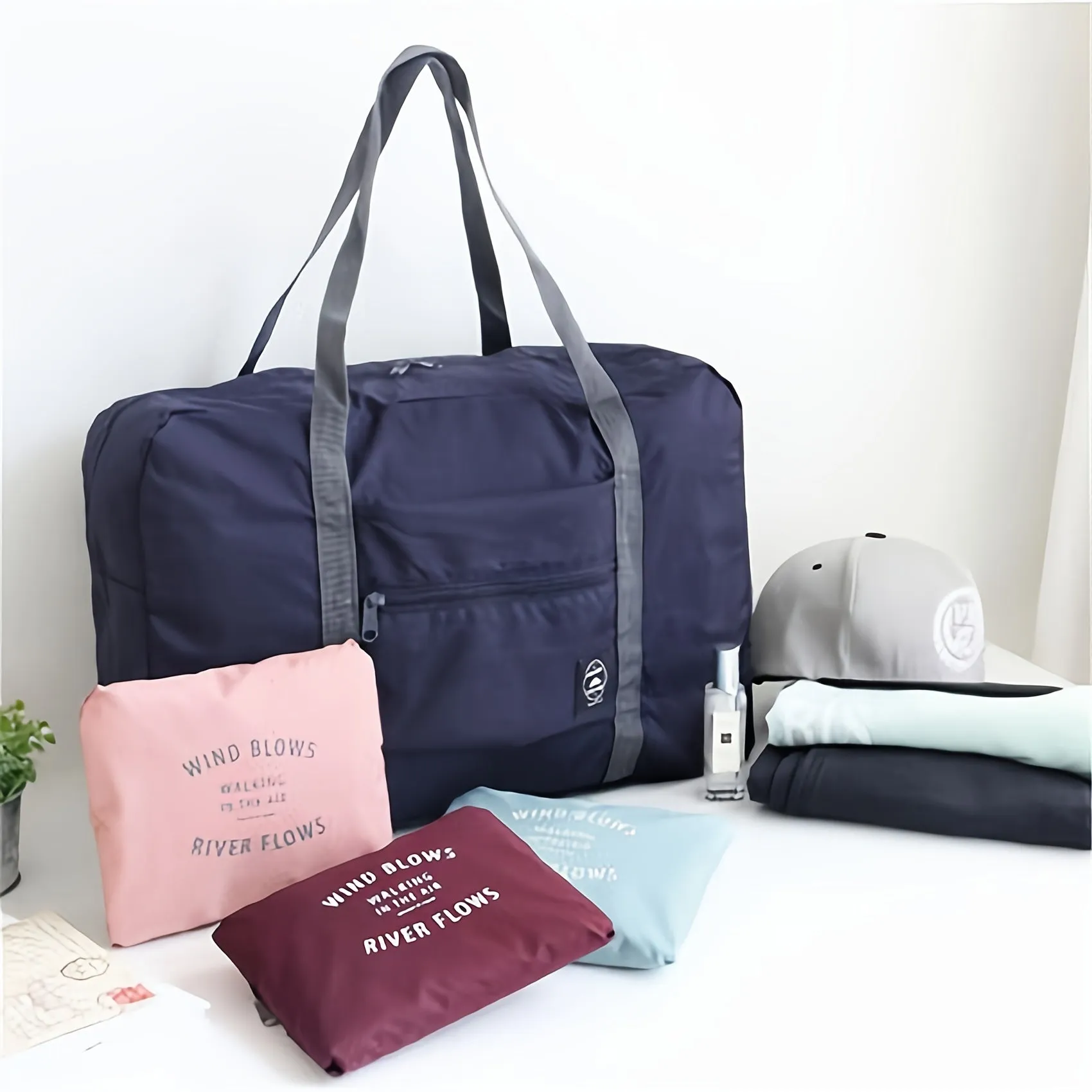 Large Capacity Foldable Duffel Luggage Bag Men Women Travel Bag